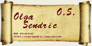 Olga Sendrić vizit kartica